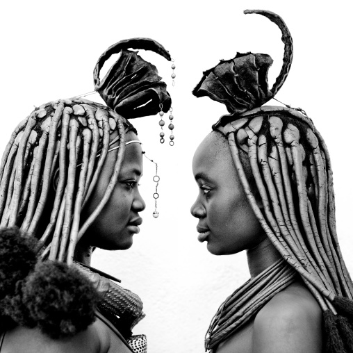 Himba Women Facing Each Other, Namibia