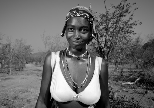 Mudimba Woman In Bra, Village Of Combelo, Angola