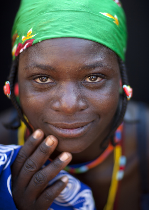 Mudimba Woman Wearing A Headband, Village Of Combelo, Angola