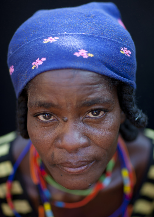 Mudimba Woman Wearing A Headband, Village Of Combelo, Angola