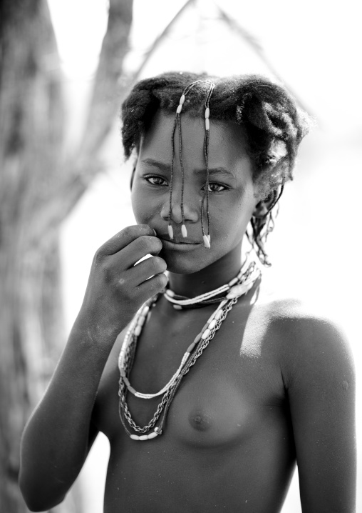 Mudimba Girl With Plaits In Front Of The Face Called Misses Fina, Angola