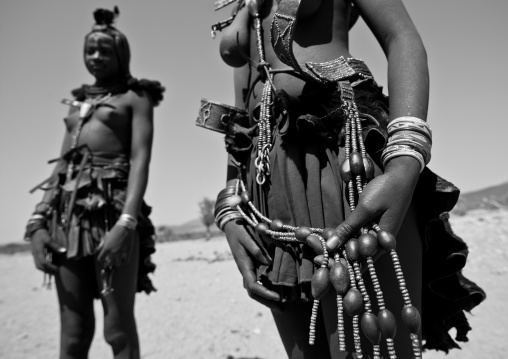 Himba Woman Showing Beaded Ornaments, Angola