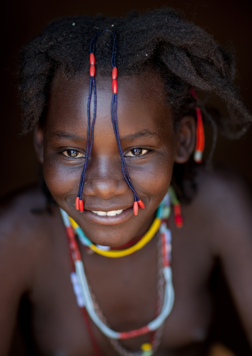 Mudimba Girl With Plaits In Front Of The Face Called Misses Fina, Angola