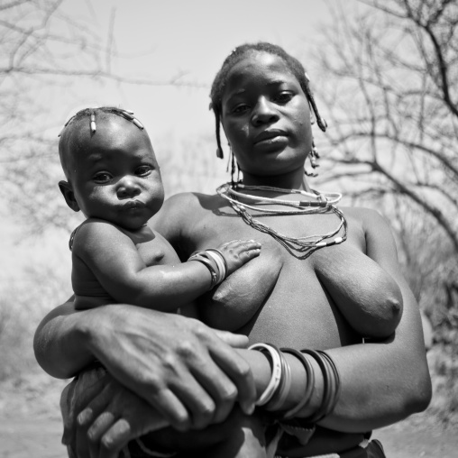 Mudimba Woman Holding Her Baby, Angola