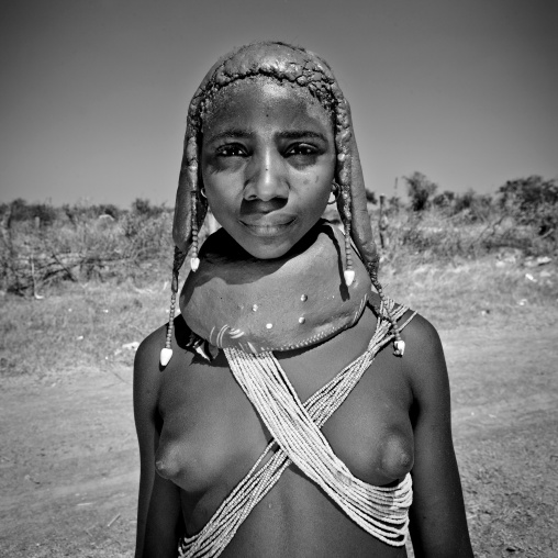 Miss Twenmona, A Girl From The Mumuhuila Tribe, Hale Village, Angola