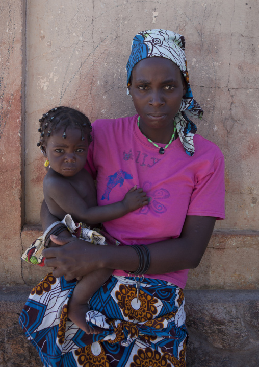 Woman From The Mucaloca Tribe With Her Baby, Iona Village, Angola