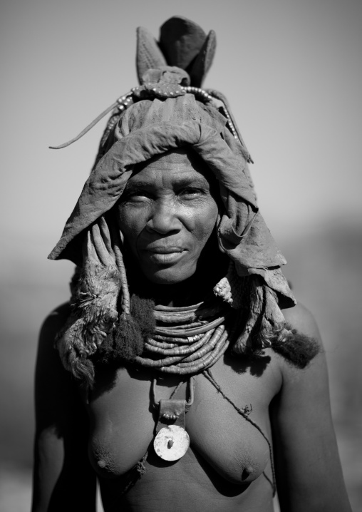 Himba Woman Wearing The Erembe Headdress, Angola