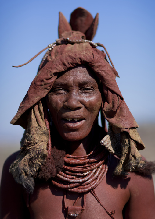 Himba Woman Wearing The Erembe Headdress, Angola