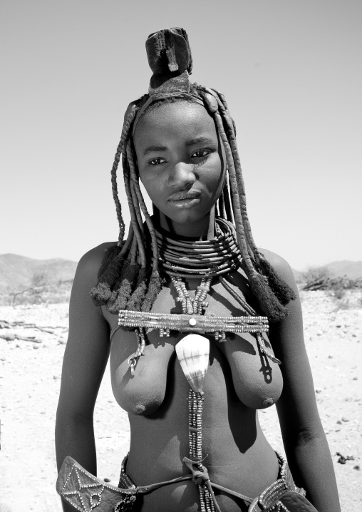 Himba Woman With Traditional Hairstyle, Angola