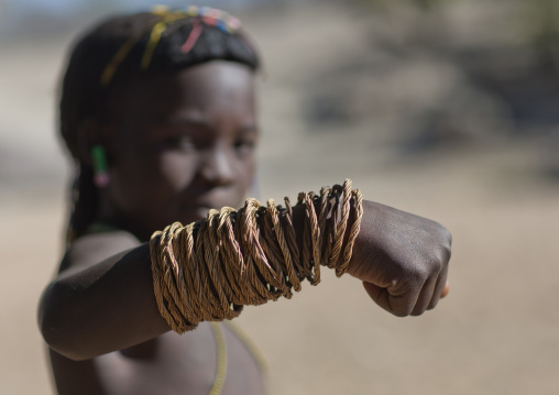 Mucawana Girl Showing Her Armband, Angola