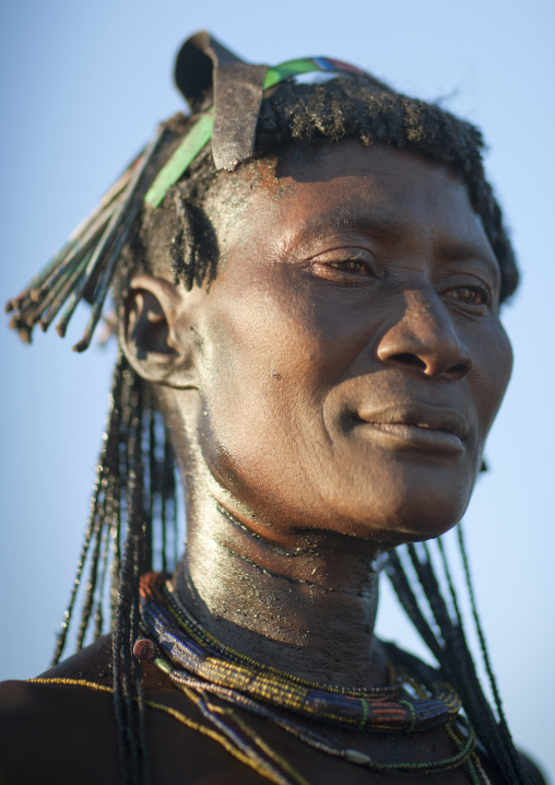 Mucawana Woman With Traditional Hairstyle, Village Of Oncocua, Angola