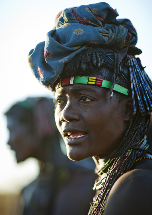 Mucawana Woman With Hairstyle Made Of Waste Materials, Village Of Oncocua, Angola