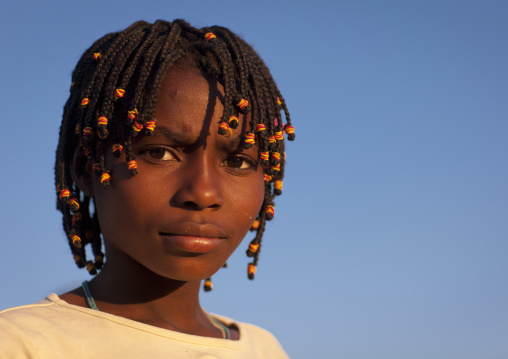 Mucawana Girl With Plaits, Village Of Oncocua, Angola