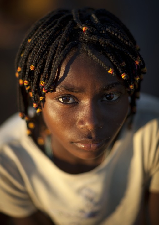 Mucawana Girl With Plaits, Village Of Oncocua, Angola