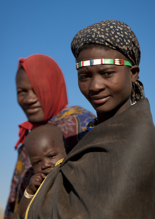 Mucawana With Headband Holding Her Baby, Village Of Oncocua, Angola