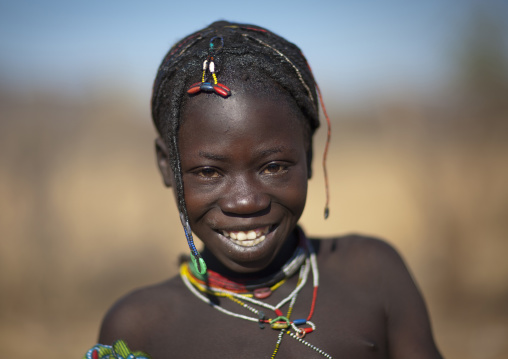 Mucawana Girl Smiling, Village Of Oncocua, Angola
