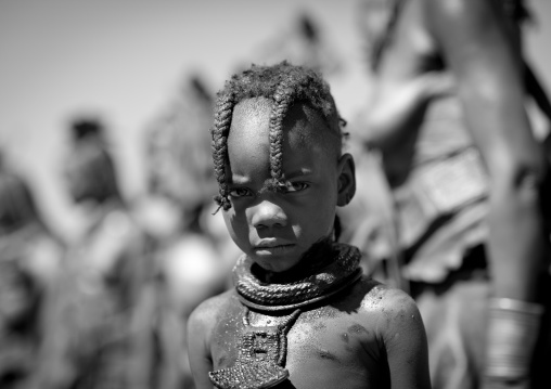 Muhimba Young Girl With A Copper Necklace, Village Of Elola, Angola