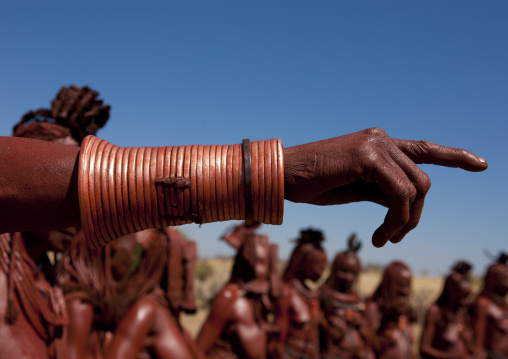 Copper Armband On A Muhimba S Woman Arm, Village Of Elola, Angola