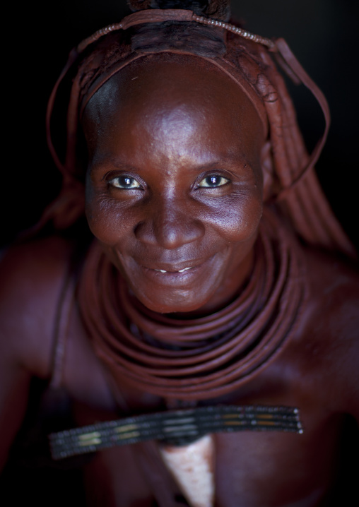 Muhimba Woman Smiling, Village Of Elola, Angola