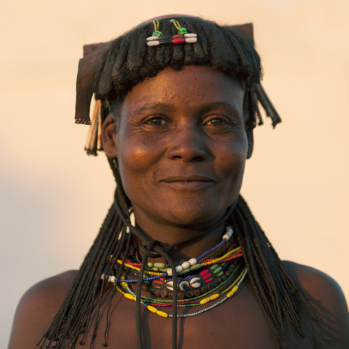 Mucawana Woman With Traditional Hairstyle And Necklaces, Oncocua Village, Angola