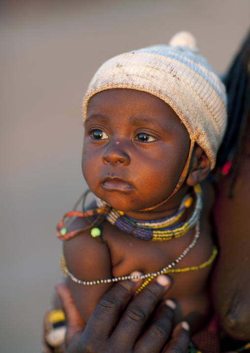 Mucawana Baby With A Wooly, Village Of Oncocua, Angola