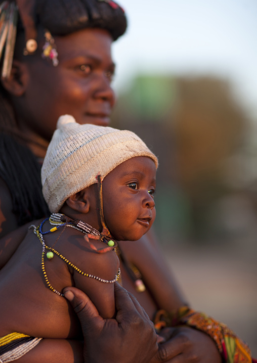 Mucawana Woman With Her Baby, Village Of Oncocua, Angola