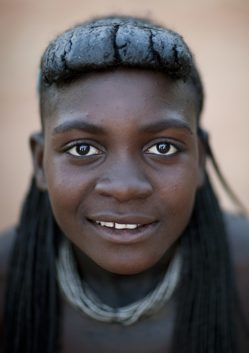 Mucawana Girl With Traditional Hairstyle, Village Of Oncocua, Angola
