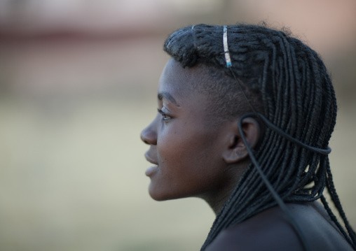Mucawana Girl With Traditional Hairstyle, Village Of Oncocua, Angola