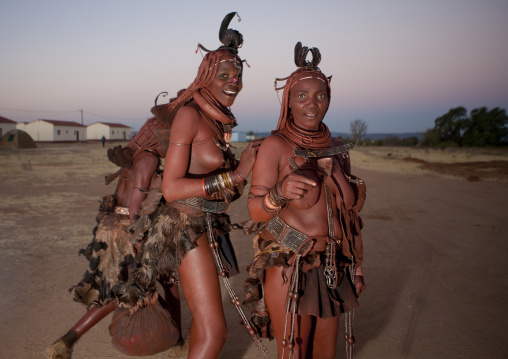 Himba Women In The Village Of Oncocua, Angola