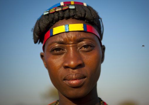 Mucawana Woman Wearing A Forehead Ornament, Village Of Mahine, Angola
