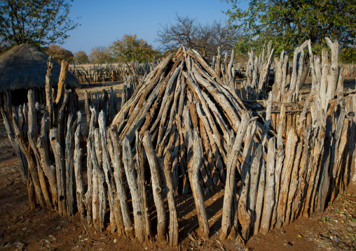 Cattle Enclosure, Village Of Mahine, Angola