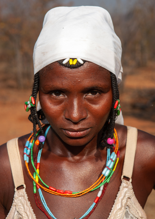 Portrait of a Mudimba tribe woman, Cunene Province, Cahama, Angola