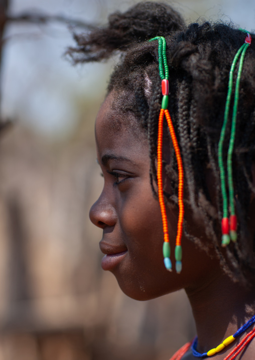 Portrait of a Mucuroca tribe woman, Cunene Province, Cahama, Angola