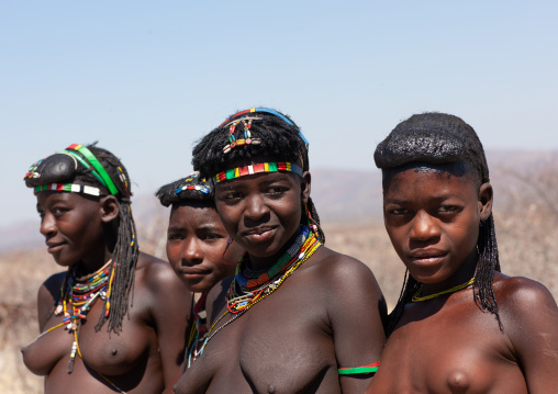 Muhacaona tribe women, Cunene Province, Oncocua, Angola