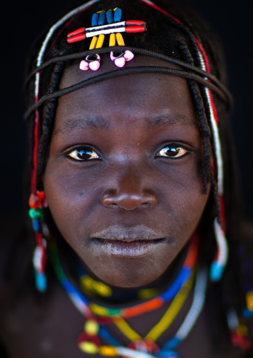 Portrait of a Muhacaona tribe woman, Cunene Province, Oncocua, Angola