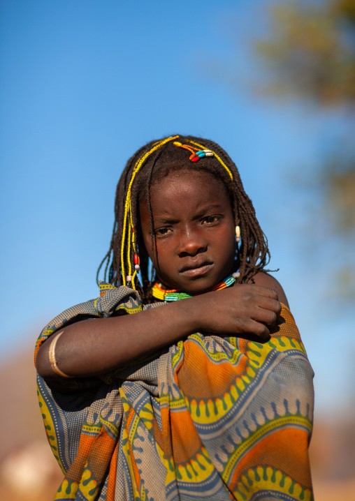 Muhacaona tribe girl, Cunene Province, Oncocua, Angola