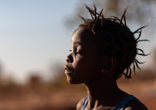 Angolan girl with plaits on the head, Cunene Province, Oncocua, Angola