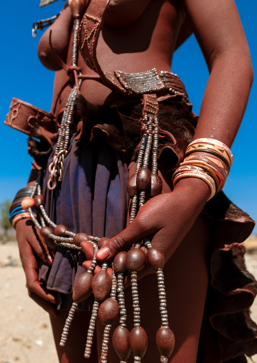 Himba tribe women decoration, Cunene Province, Oncocua, Angola