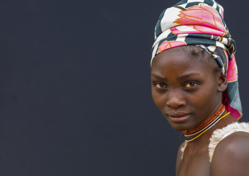 Portrait of a Mucubal tribe woman, Namibe Province, Virei, Angola