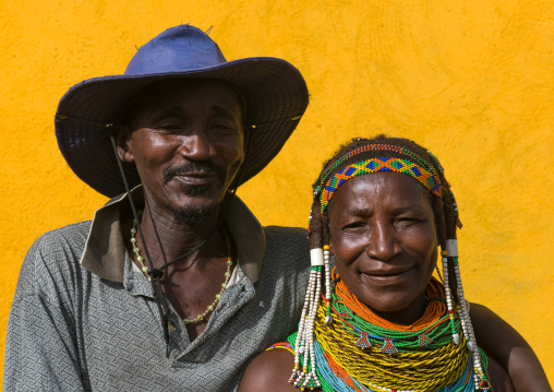 Mumuhuila tribe couple, Huila Province, Chibia, Angola