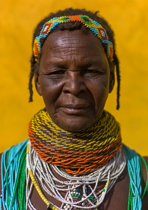 Mumuhuila tribe woman portrait, Huila Province, Chibia, Angola