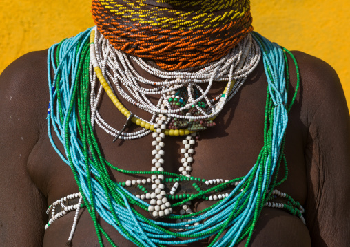 Mumuhuila tribe beaded necklaces, Huila Province, Chibia, Angola