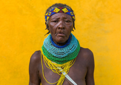 Portrait of a Mungambue tribe woman portrait, Huila Province, Chibia, Angola