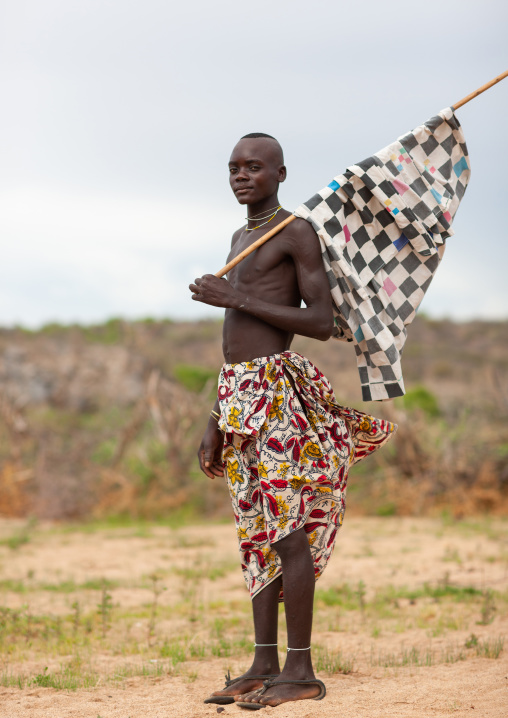 Portrait of a Mucubal tribe man, Namibe Province, Virei, Angola