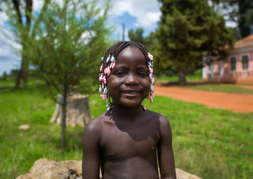 Angolan young girl with plaits, Huila Province, Lubango, Angola