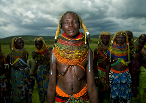 Mwila Women With Vilanda Necklaces, Angola