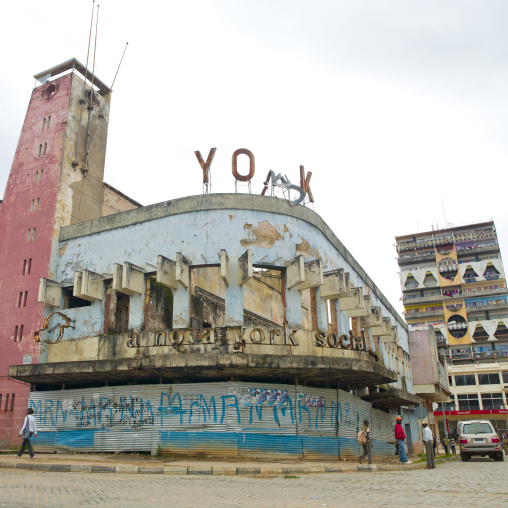 Old Dilapidated Cinema Theater In Huambo, Angola