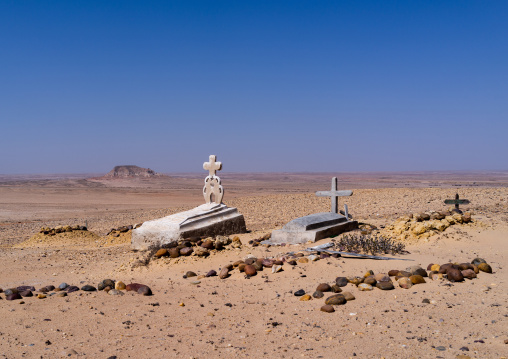 Christian tombs in the desert, Cunene Province, Curoca, Angola