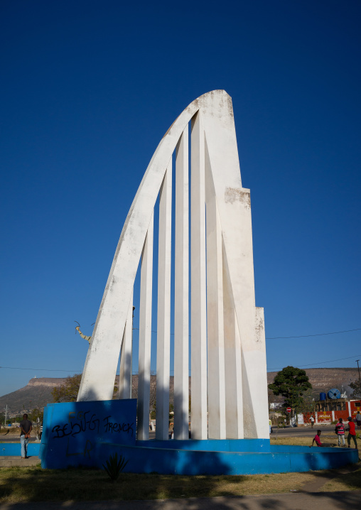 The ironman breaking the chains of oppression monument, Huila Province, Lubango, Angola