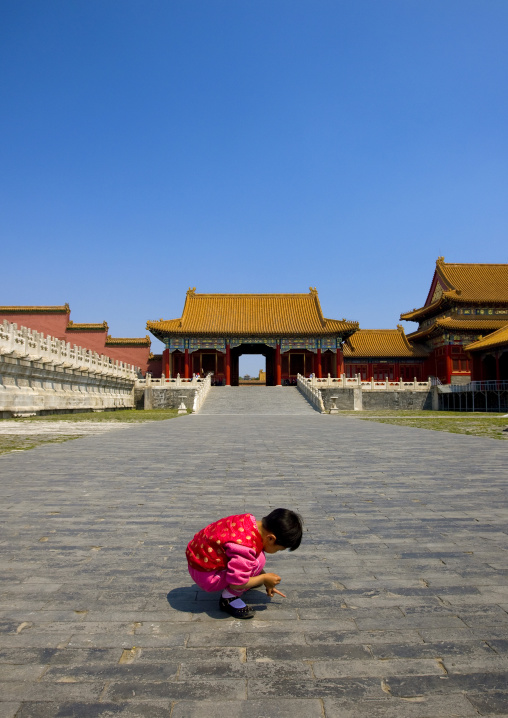 Little Girl In The Forbidden City, Beijing, China
